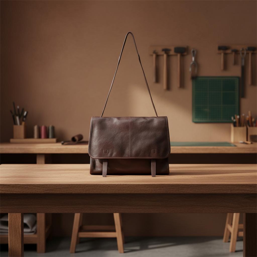 Large Genuine Leather Messenger Bag for Women, Vintage Brown Shoulder Bag, Commuter Crossbody Laptop Tote