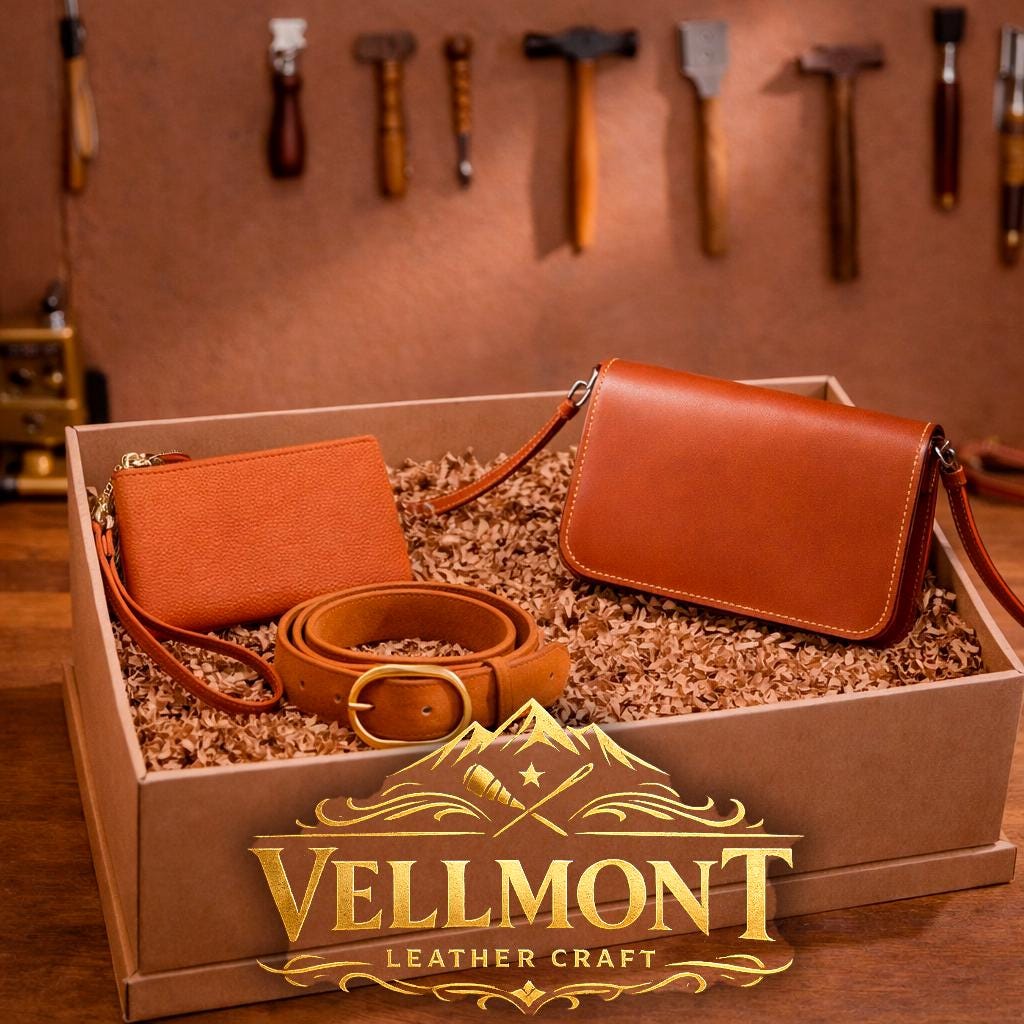 Leather Gift Box for Women, Crossbody Bag Wallet Belt Set, Luxury Gift Set for Her, Birthday Anniversary Gift, Ready to Gift Set