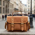 Genuine Cowhide Leather Messenger Bag for Men – Vintage Small Shoulder Bag, Crossbody Satchel, Handmade Style Daily Leather Briefcase