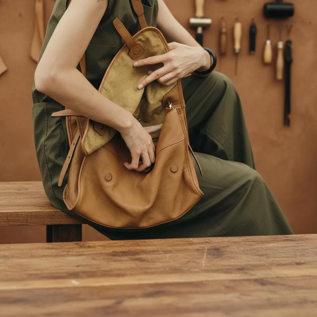 Large Genuine Leather Messenger Bag for Women, Vintage Brown Shoulder Bag, Commuter Crossbody Laptop Tote