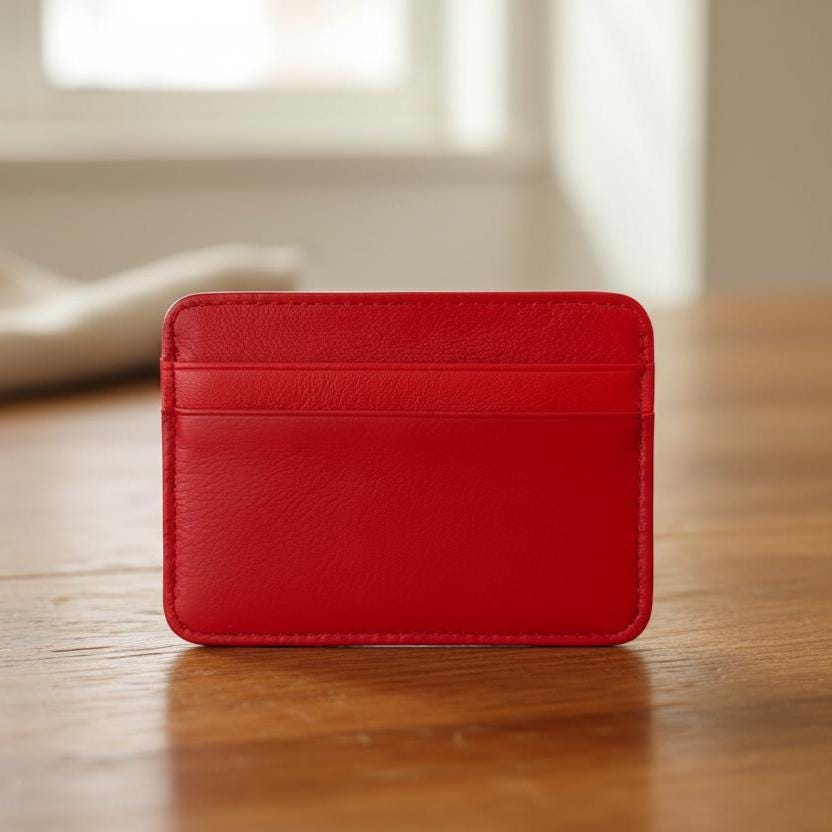 Slim Genuine Leather Card Holder Wallet for Men, Minimalist Cowhide Credit Card Case, Front Pocket Small Wallet, Gift for Him