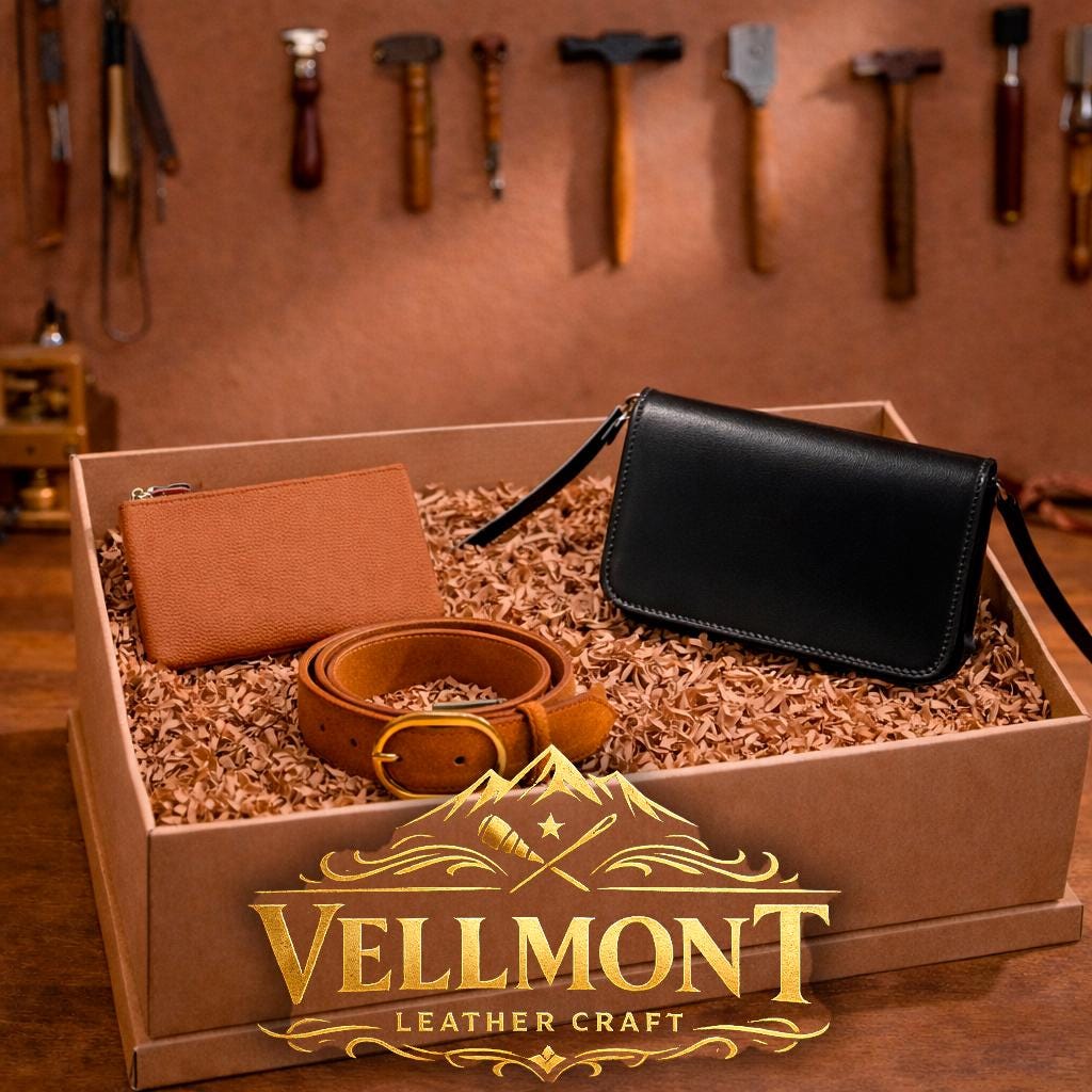 Leather Gift Box for Women, Crossbody Bag Wallet Belt Set, Luxury Gift Set for Her, Birthday Anniversary Gift, Ready to Gift Set