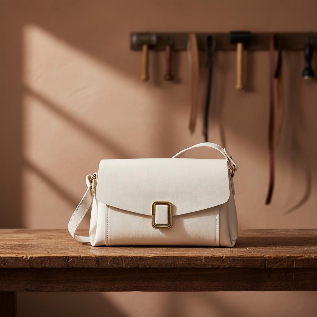 Genuine Cow Leather Shoulder Bag for Women, Soft Casual Crossbody Satchel with Zipper Closure