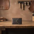 Leather Card Holder Wallet – Handmade Genuine Cowhide ID & Credit Card Case with Snap Closure, Slim Unisex Wallet