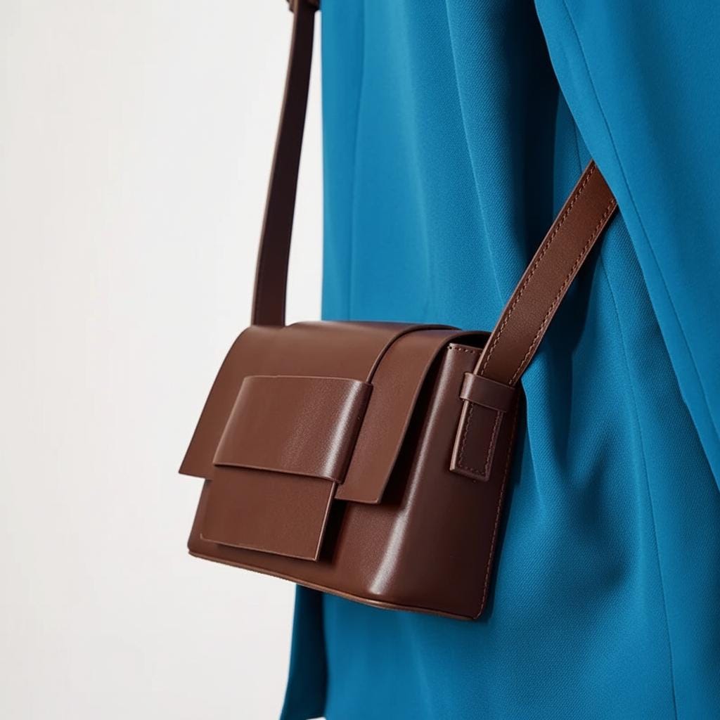 Geometric Leather Crossbody Bag, Genuine Leather Small Shoulder Purse, Minimalist Box Bag for Women, Evening Bag Gift for Her