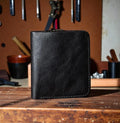 Vertical Leather Wallet for Men, Personalized Minimalist Bifold, Genuine Cowhide Retro Wallet, Slim Card Holder