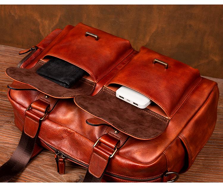 Large Leather Travel Bag for Men, Genuine Leather Weekender Bag, Burgundy Business Handbag, Men's Overnight Bag, Vintage Shoulder Bag