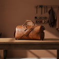 Leather Weekender Bag – Vintage Travel Duffle Bag, Mens Carry On Leather Bag, Overnight Bag with Shoe Compartment, Large Gym Travel Bag